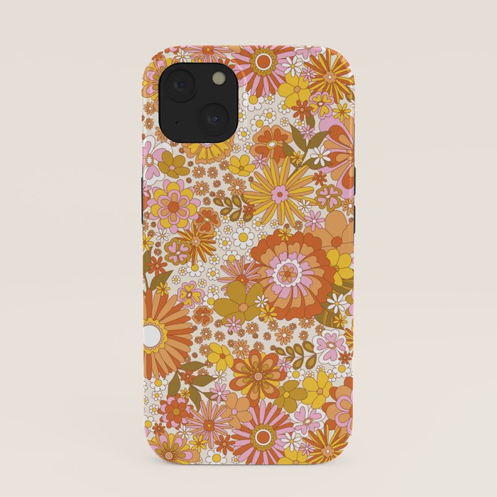 70s Floral Pattern iPhone Case