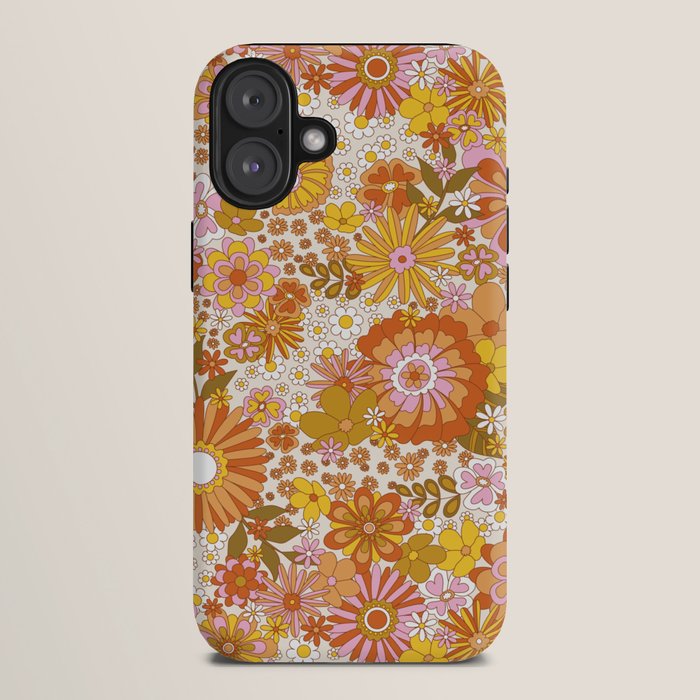 70s Floral Pattern iPhone Case