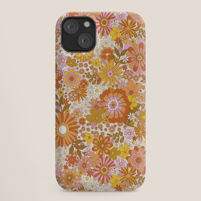 70s Floral Pattern iPhone Case