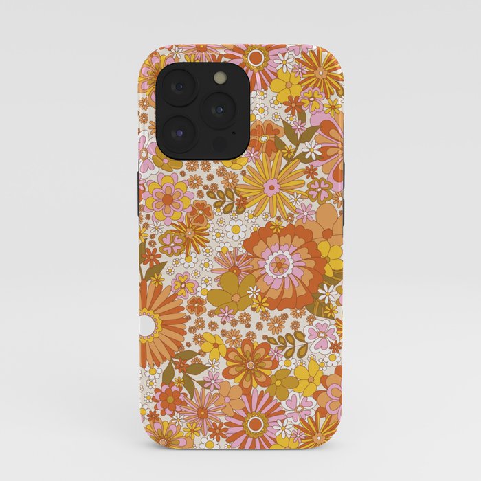70s Floral Pattern iPhone Case