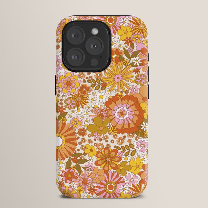 70s Floral Pattern iPhone Case