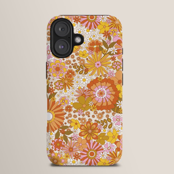 70s Floral Pattern iPhone Case