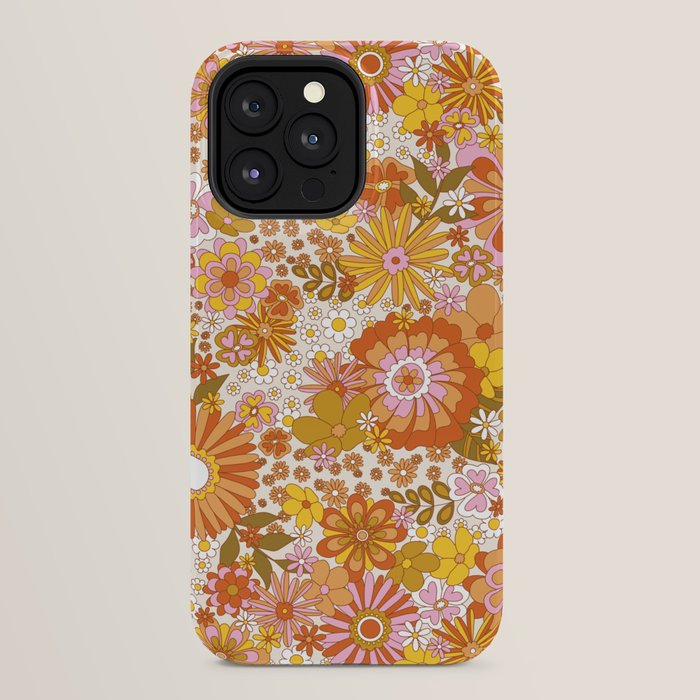 70s Floral Pattern iPhone Case