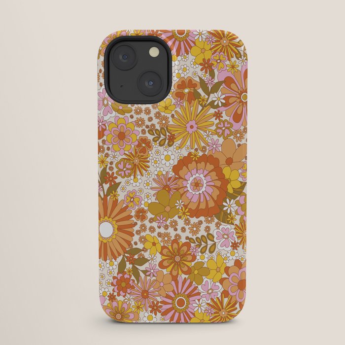 70s Floral Pattern iPhone Case