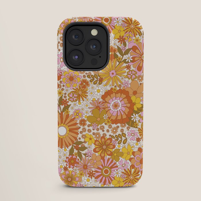 70s Floral Pattern iPhone Case