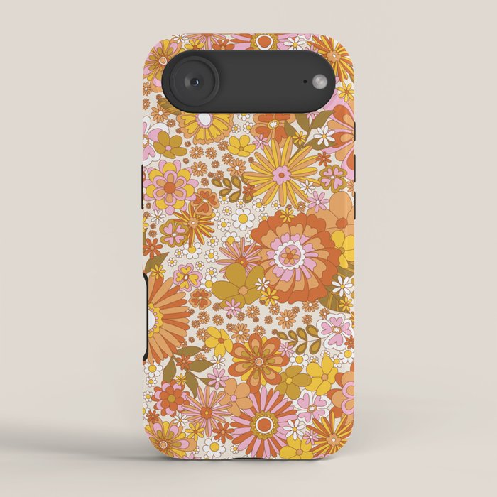70s Floral Pattern iPhone Case