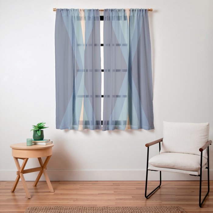 70's Retro Reflection Window Curtain