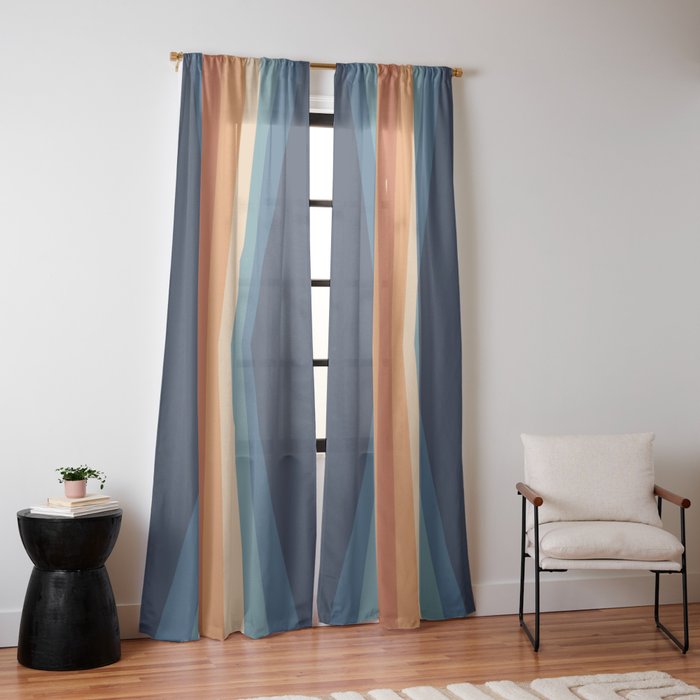 70's Retro Reflection Window Curtain