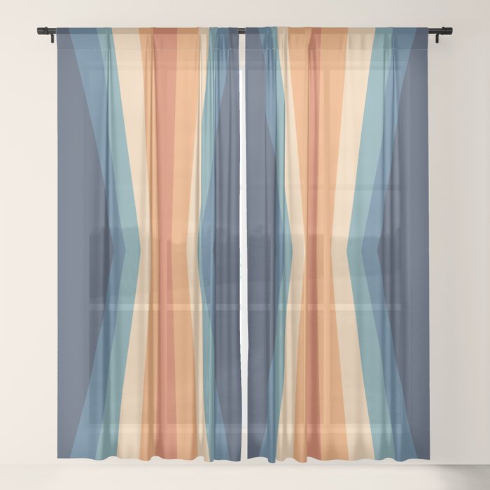 70's Retro Reflection Window Curtain