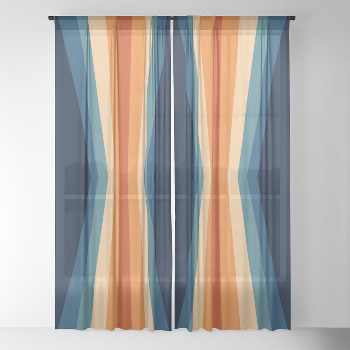 70's Retro Reflection Window Curtain