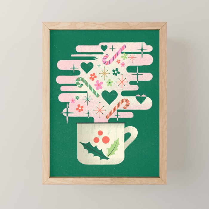 A Cup of Cheer - Warm Wishes Festive Holiday Mug Mini Art Print