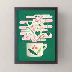 A Cup of Cheer - Warm Wishes Festive Holiday Mug Mini Art Print