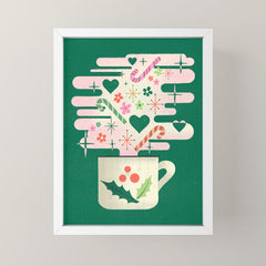 A Cup of Cheer - Warm Wishes Festive Holiday Mug Mini Art Print