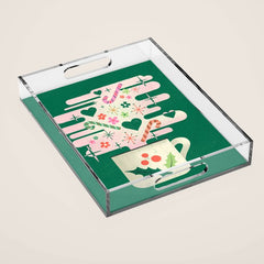 A Cup of Cheer - Warm Wishes Festive Holiday Mug Acrylic Tray