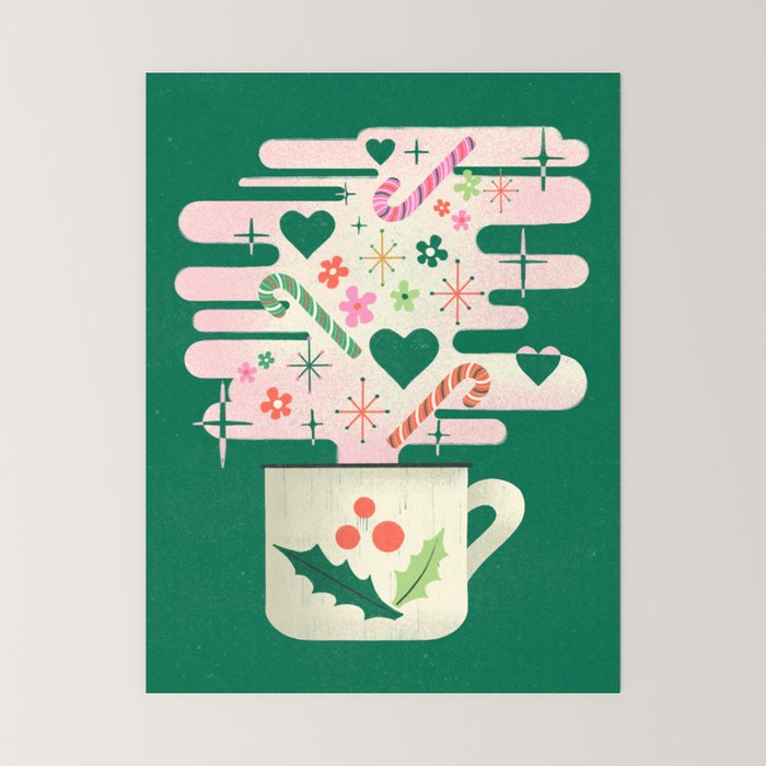 A Cup of Cheer - Warm Wishes Festive Holiday Mug Mini Art Print