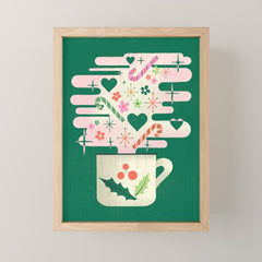 A Cup of Cheer - Warm Wishes Festive Holiday Mug Mini Art Print
