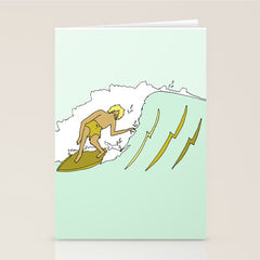 70s outer banks surf // retro surf by surfy birdy Stationery Card