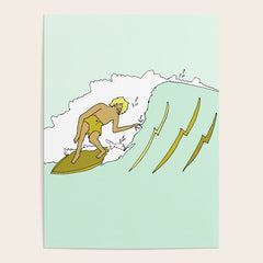 70s outer banks surf // retro surf by surfy birdy Poster