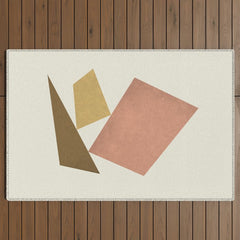 3 Forms Composition - Pink Outdoor Rug