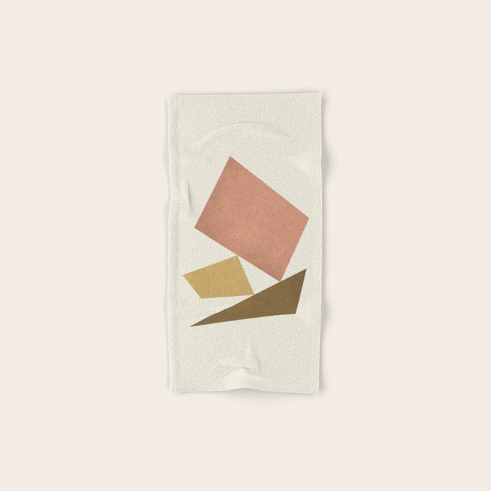3 Forms Composition - Pink Bath Towel