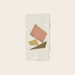 3 Forms Composition - Pink Bath Towel