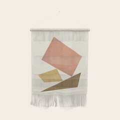 3 Forms Composition - Pink Wall Hanging