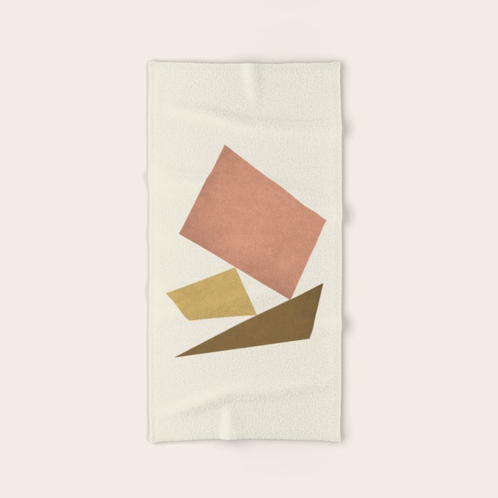 3 Forms Composition - Pink Bath Towel