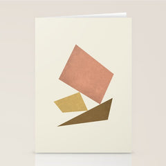 3 Forms Composition - Pink Stationery Card