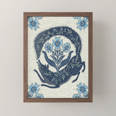A Fox Chasing Its Tail Mini Art Print