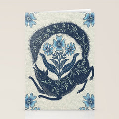 A Fox Chasing Its Tail Stationery Card
