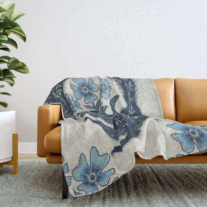 A Fox Chasing Its Tail Throw Blanket