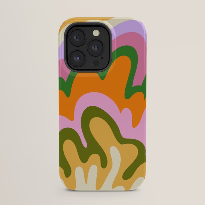 70s Hippie Retro Abstract Colorful Explosion iPhone Case