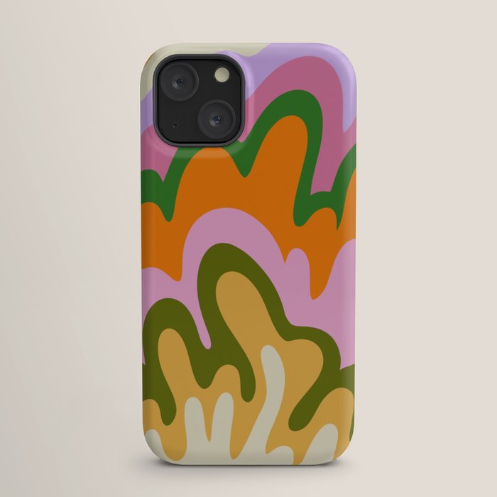 70s Hippie Retro Abstract Colorful Explosion iPhone Case