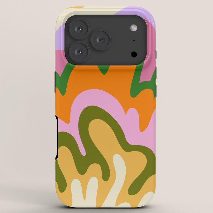 70s Hippie Retro Abstract Colorful Explosion iPhone Case