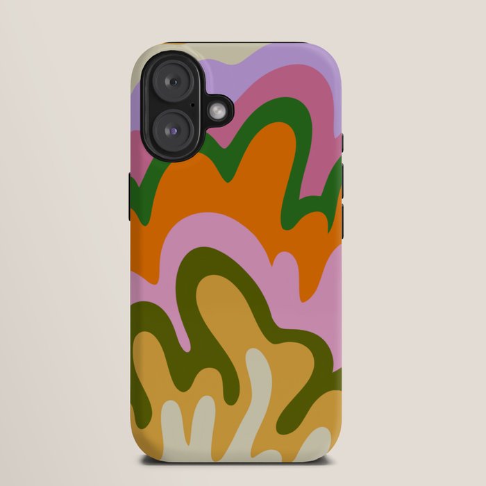 70s Hippie Retro Abstract Colorful Explosion iPhone Case