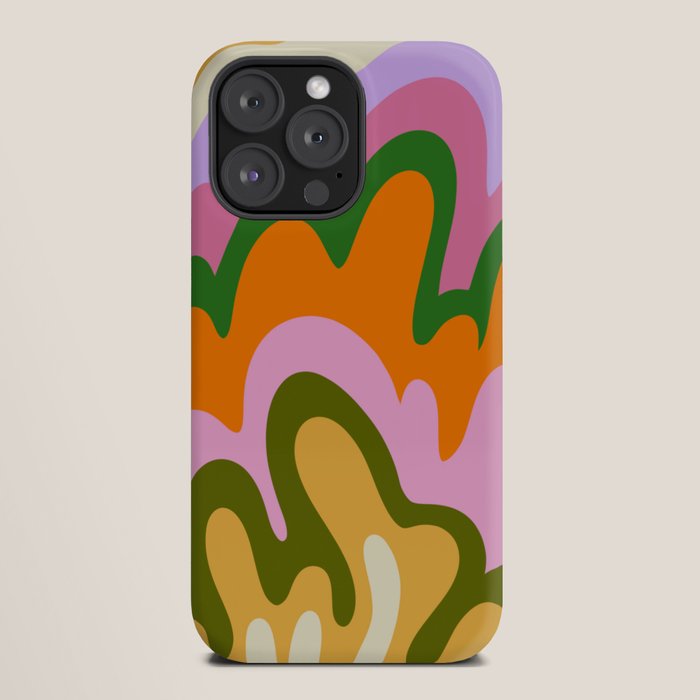 70s Hippie Retro Abstract Colorful Explosion iPhone Case