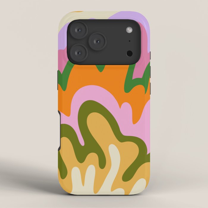 70s Hippie Retro Abstract Colorful Explosion iPhone Case