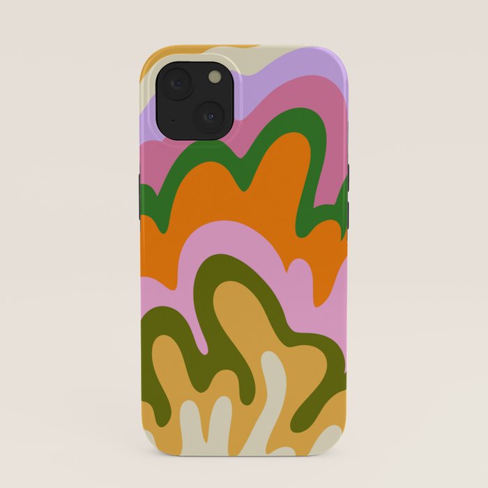 70s Hippie Retro Abstract Colorful Explosion iPhone Case