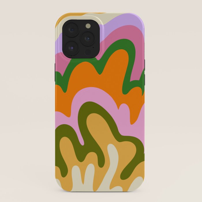 70s Hippie Retro Abstract Colorful Explosion iPhone Case