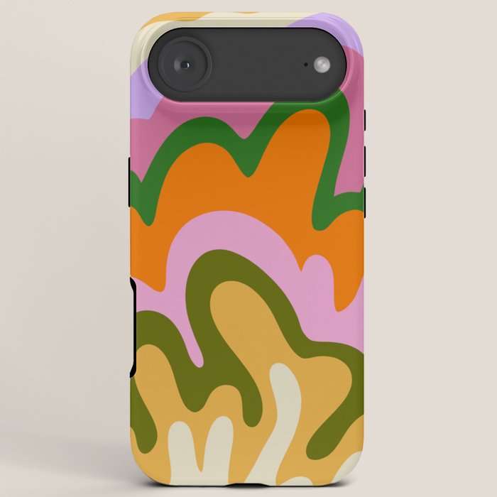 70s Hippie Retro Abstract Colorful Explosion iPhone Case