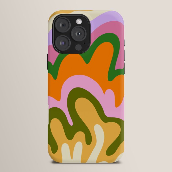 70s Hippie Retro Abstract Colorful Explosion iPhone Case