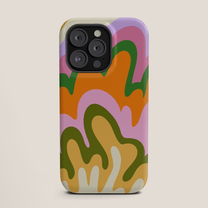 70s Hippie Retro Abstract Colorful Explosion iPhone Case
