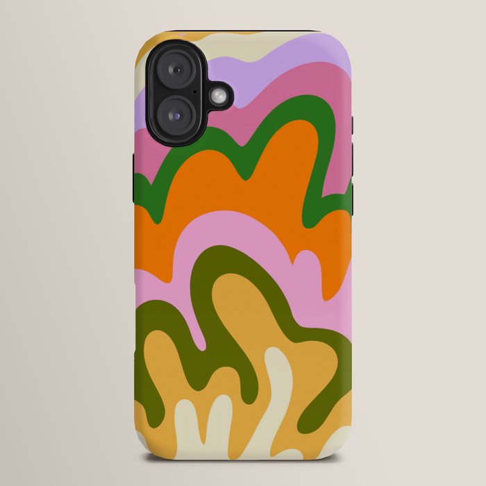 70s Hippie Retro Abstract Colorful Explosion iPhone Case
