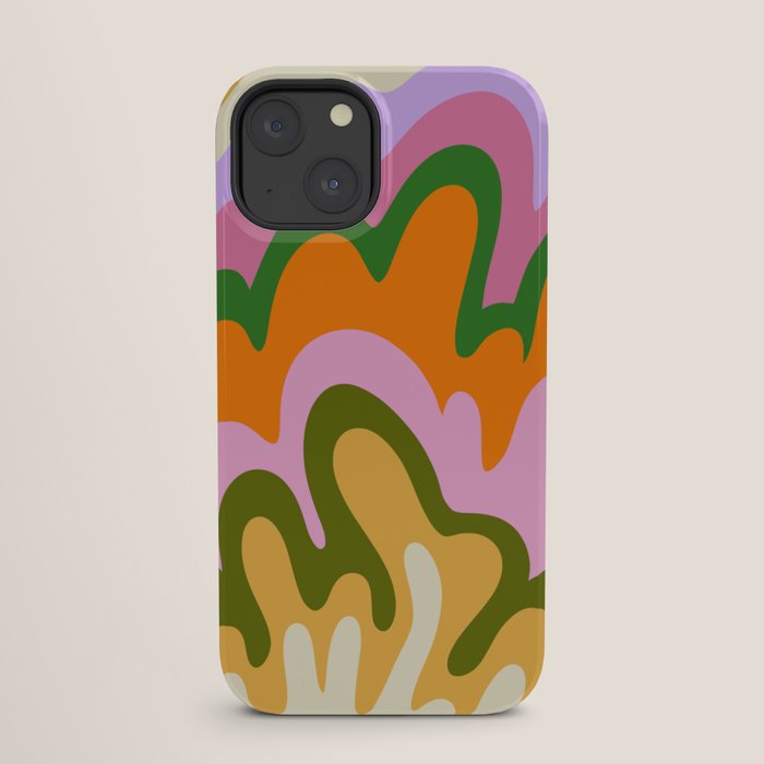 70s Hippie Retro Abstract Colorful Explosion iPhone Case
