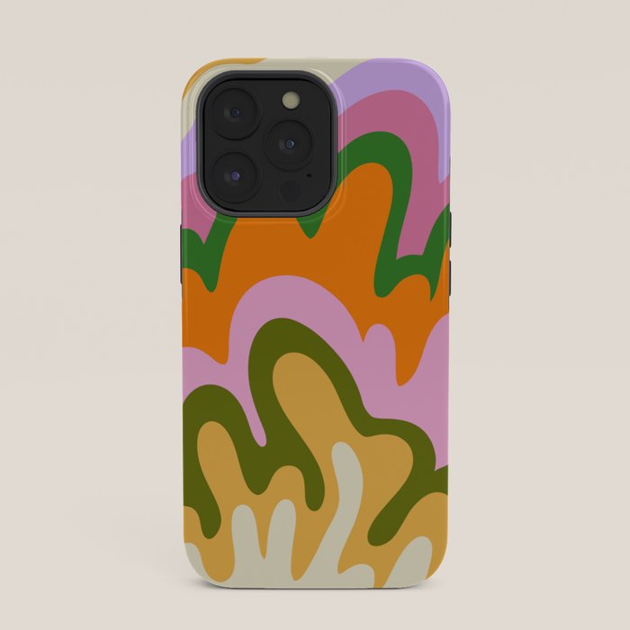 70s Hippie Retro Abstract Colorful Explosion iPhone Case