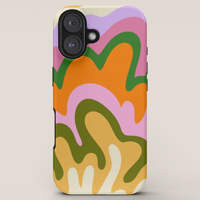 70s Hippie Retro Abstract Colorful Explosion iPhone Case