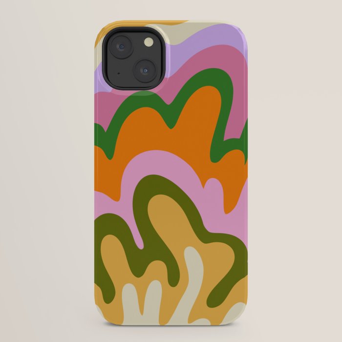 70s Hippie Retro Abstract Colorful Explosion iPhone Case
