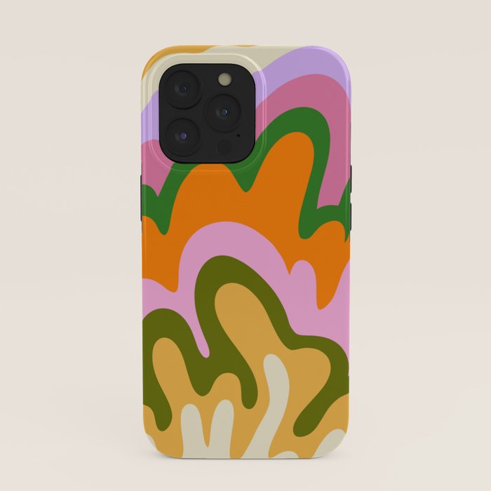 70s Hippie Retro Abstract Colorful Explosion iPhone Case