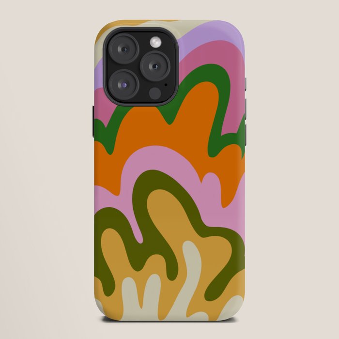 70s Hippie Retro Abstract Colorful Explosion iPhone Case