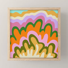 70s Hippie Retro Abstract Colorful Explosion Mini Art Print